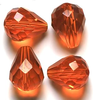 50pcs Clear Austrian Crystal Glass Spacer Beads 11x8mm K9 Teardrop Shape Spacer Beads for Earring Bracelet Jewelry Making DIY Craft Making