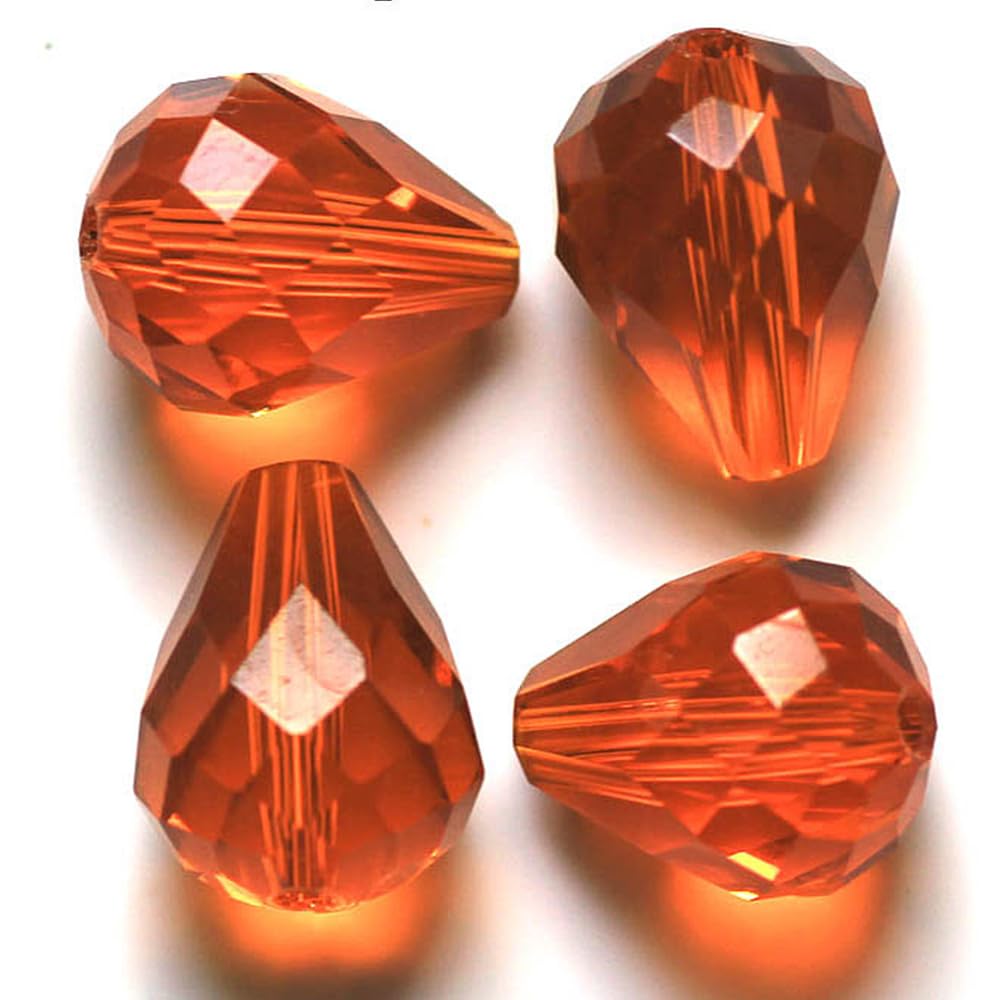 50pcs Clear Austrian Crystal Glass Spacer Beads 11x8mm K9 Teardrop Shape Spacer 