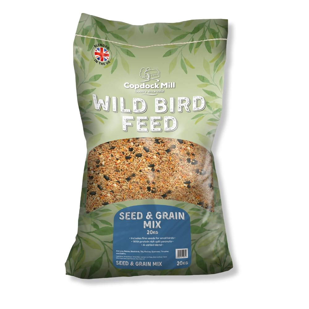 Copdock Mill Wild Bird Seed & Grain Mix 20kg Bag | All Year Round, High Energy, 