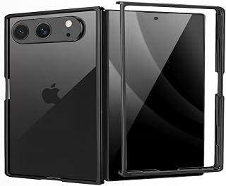 Hiooloon for iPhone Duo Bumper Case Metal, No Back Metal Bumper Frame Slim Fit Backless 4 Corners Shockproof Heat Dissipation Wireless Charging Compatible，Black