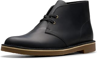 Clarks Men's Shepton Chukka Boots, Black Leather, 9.5 UK Wide