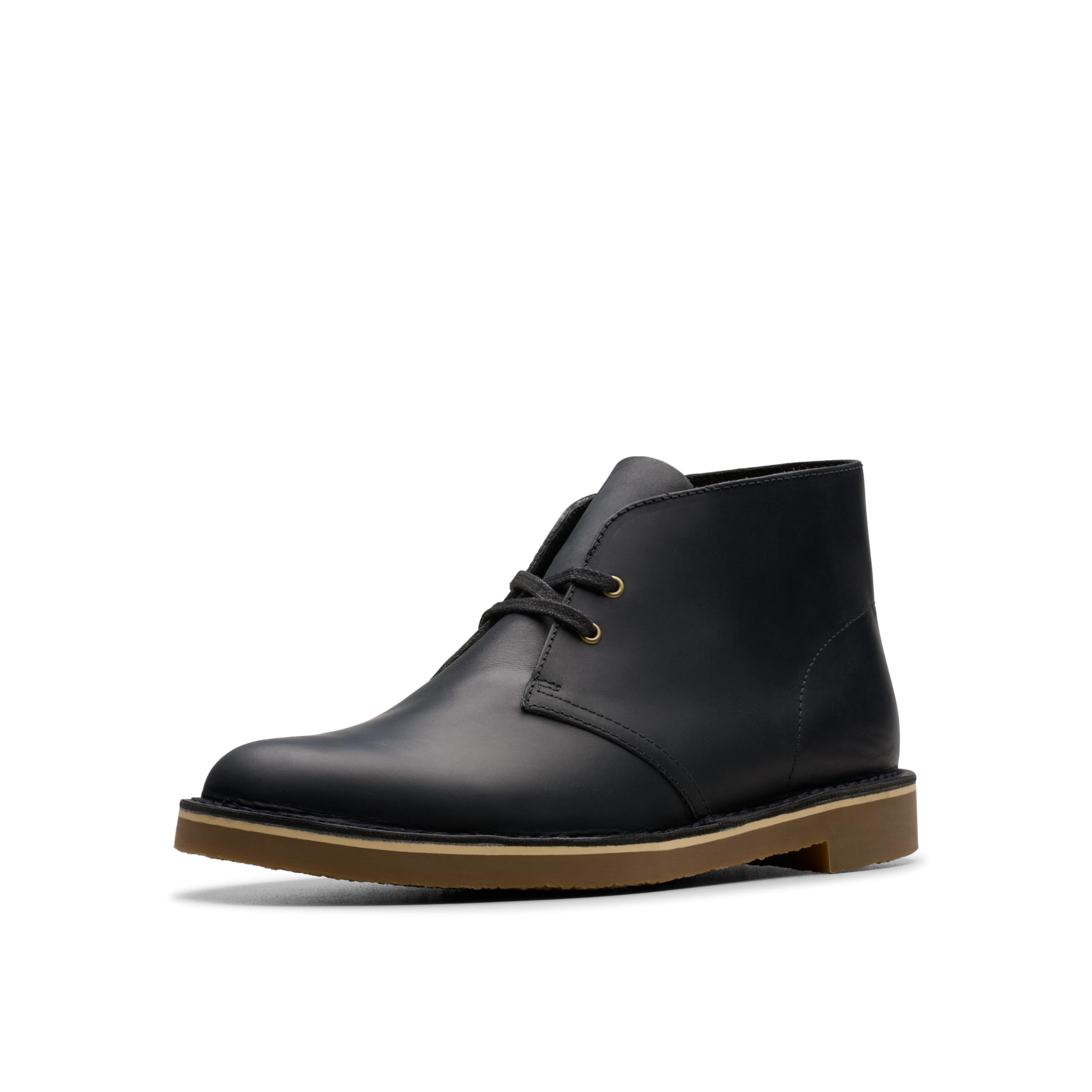 Clarks Men's Shepton Chukka Boots, Black Leather, 9.5 UK Wide