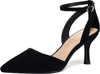 mysoft Women's Closed Toe Kitten Heels Comfortable Dress Pumps Shoes