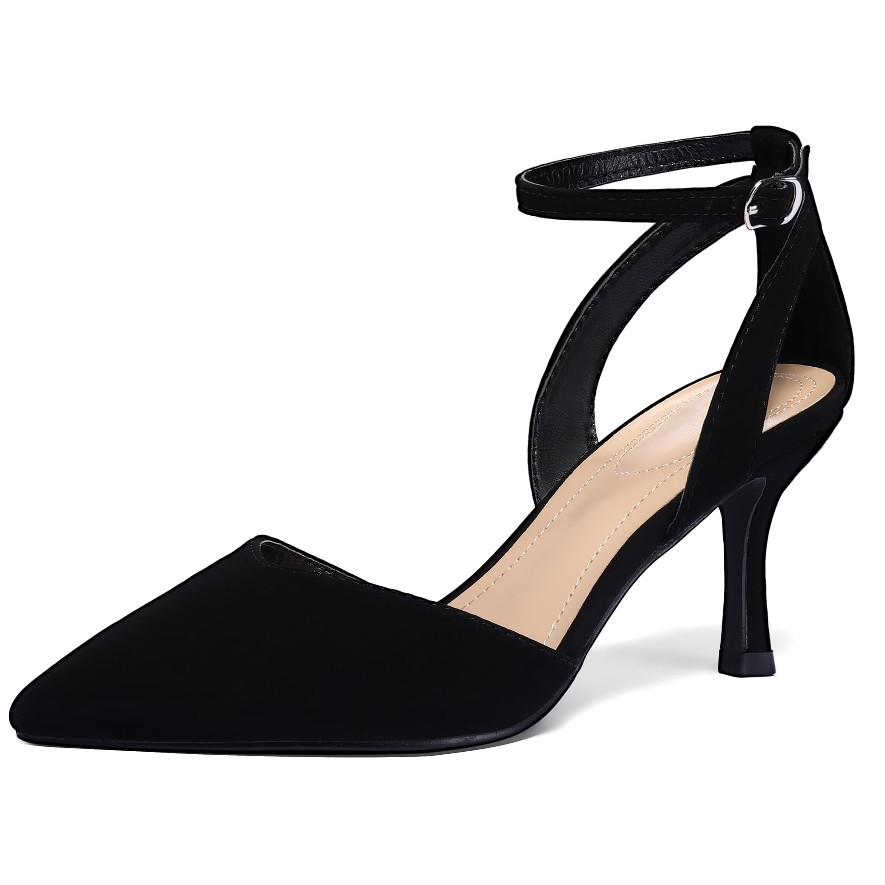mysoft Women's Closed Toe Kitten Heels Comfortable Dress Pumps Shoes