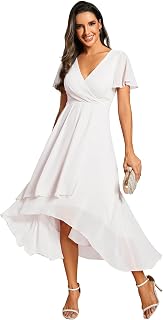 Ever-Pretty Guest Dress A-Line Skirt V Neck Ruffle Sleeve Women's Dress Chic And Elegant Beautiful Evening Dress EG02084