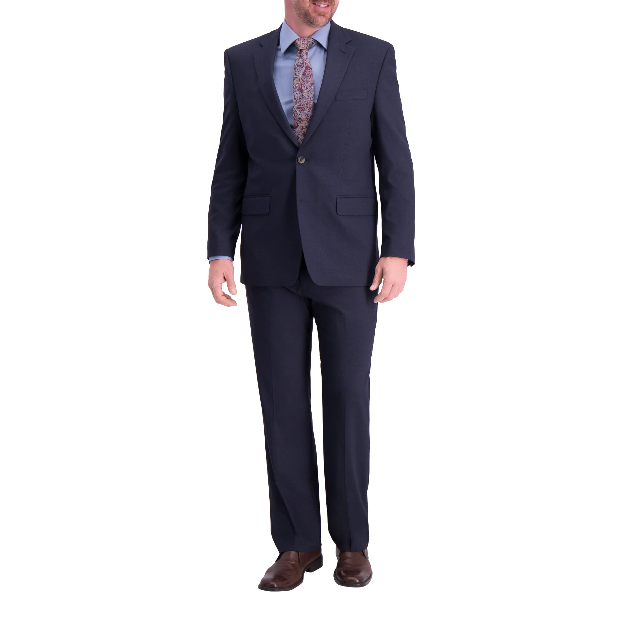 J.M. Haggar Men's Big & Tall Shark Skin Premium Classic Fit Stretch Suit Separat