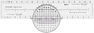 Aviation Plotter Aviation Slide Rule with 8 Functions for Pilot Student Accessories Rotating Azimuth Plotter, WAC Charts, Air Navigation Plotter for Navigational Usage