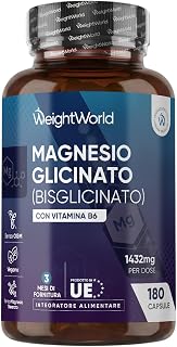 Magnesium Bisglycinate 1432mg per dose with Vitamin B6, 180 Capsules, 3 | Vegan Magnesium Glycinate with Pyridoxine Hydrochloride, Only 2 Capsules a Day of Magnesium Glycinate, No Additives or GMOs