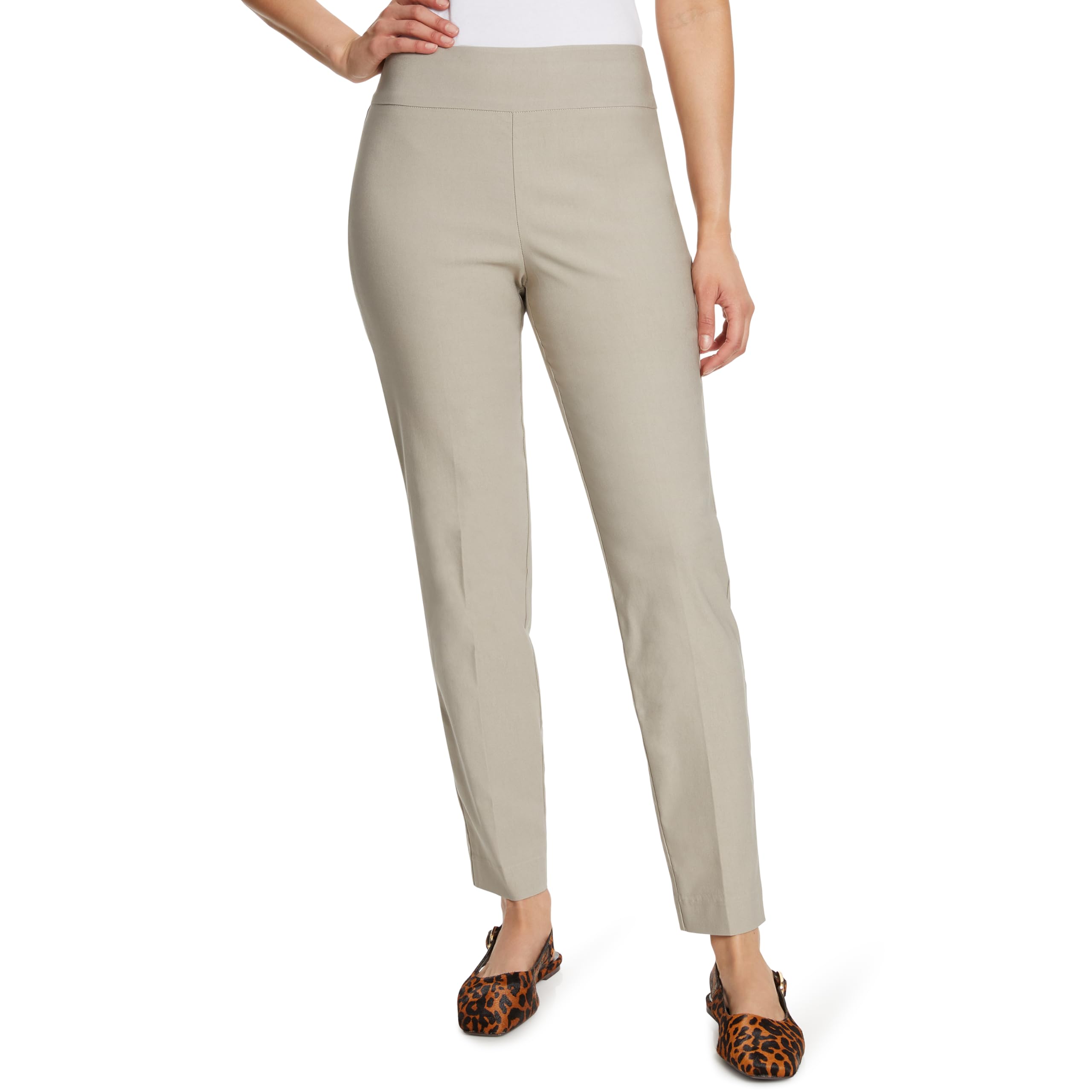 Gloria Vanderbilt Women's Pull On Tummy Slimmer Trouser Trousers Standard Trouse