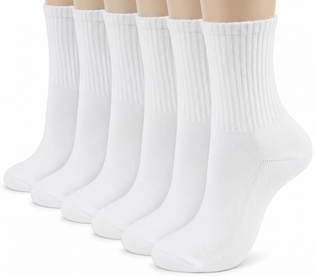 BomKinta 6 Pairs Ladies Cotton Casual Socks Size 6-13