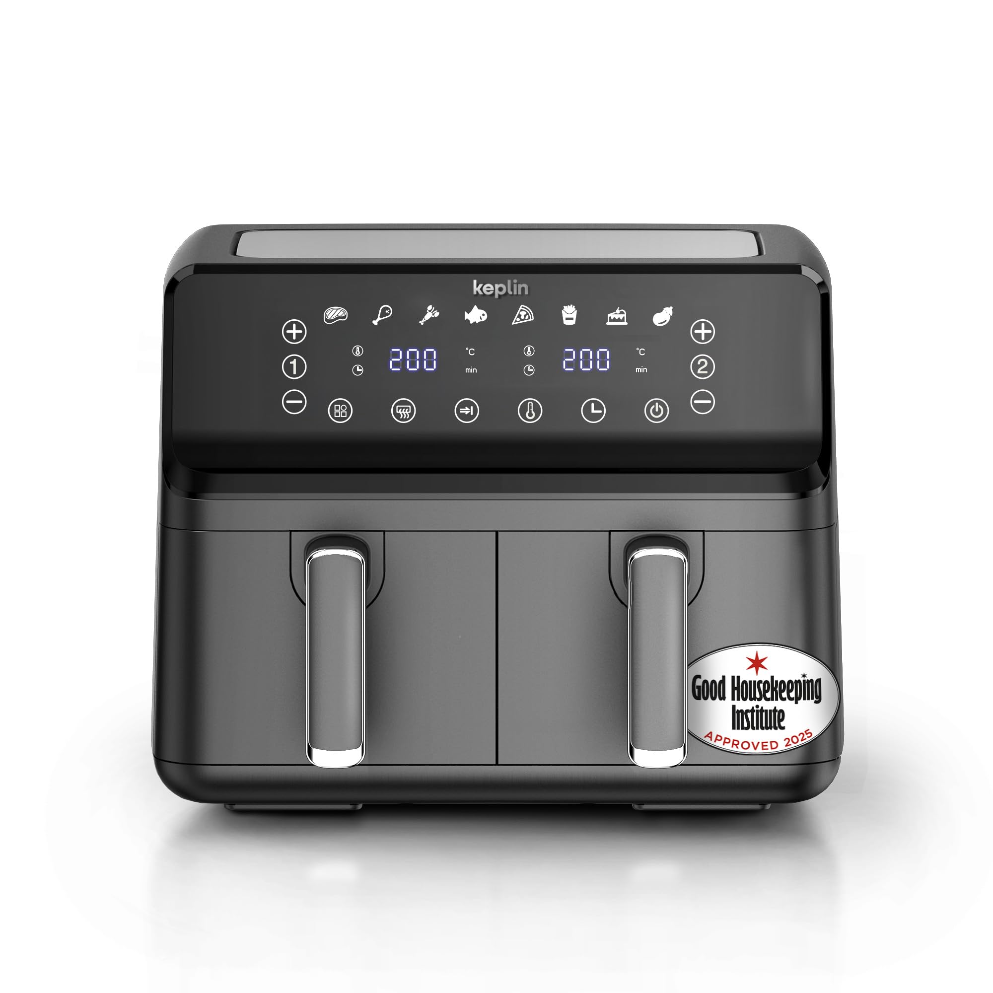 Keplin 9L Dual Zone Air Fryer - 8in1 Cooking Functions - 2700W Energy-Saving Coo