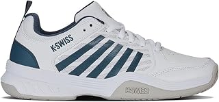 K-Swiss Court Express 2 Men's Tennis Shoes, White/Black/Red Mars