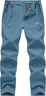 BASUDAM Men's Work Pants Softshell Winter Fleece Lined Insulated Outdoor