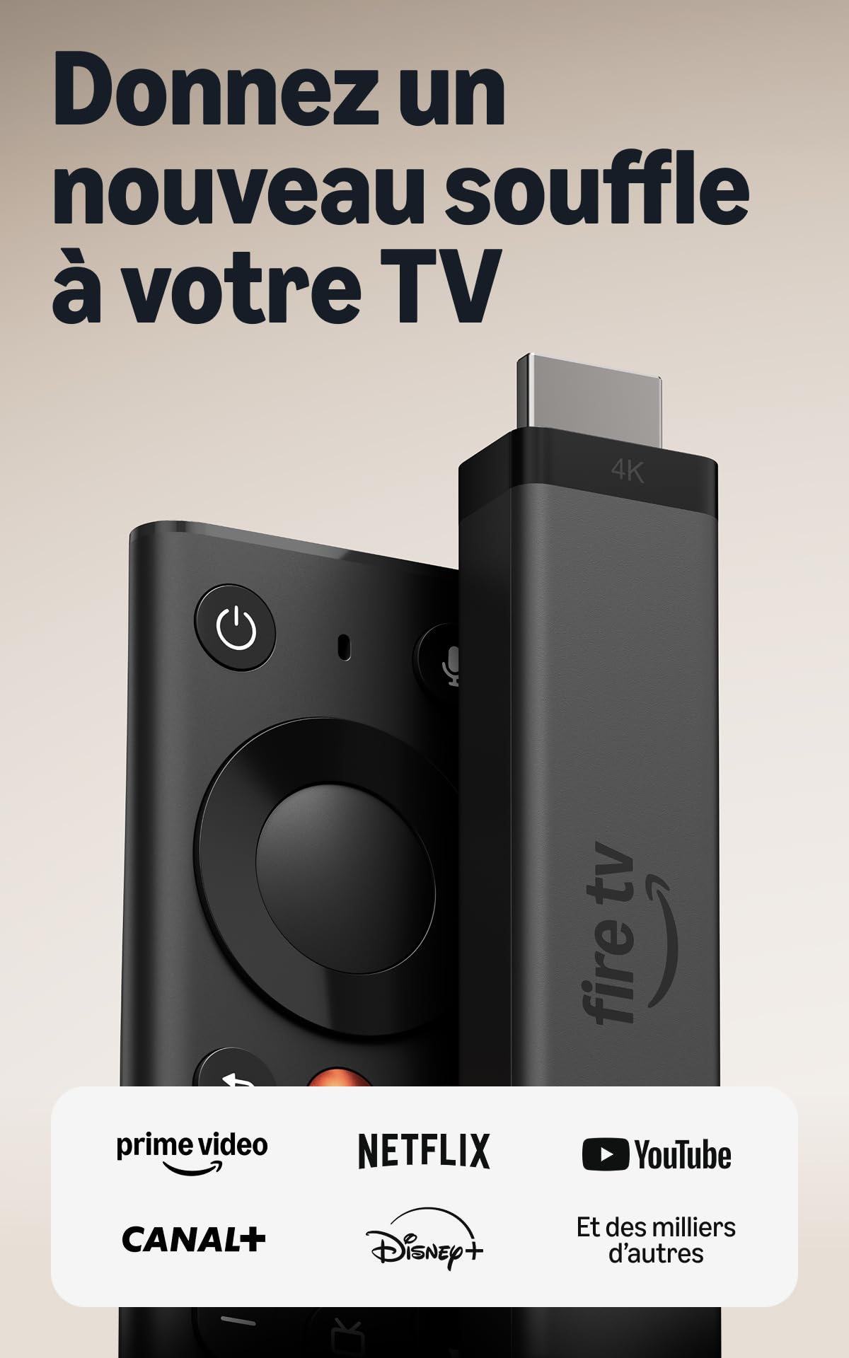 Amazon Fire TV Stick 4K (newest gen), simple 4K streaming, new Fire TV Remote, a
