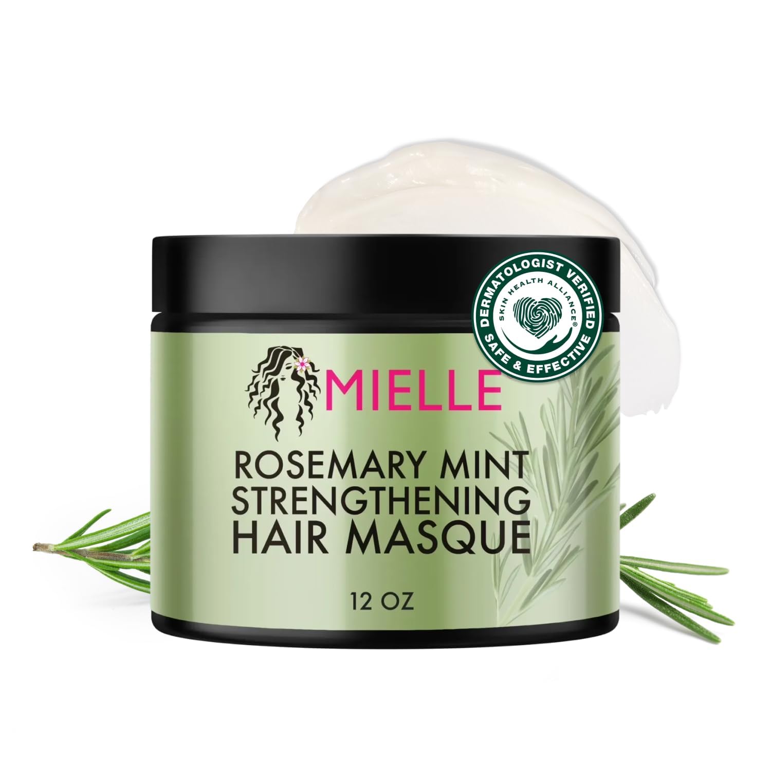 Mielle Organics Rosemary Mint Hair Mask with Biotin, 12 oz | Deep conditioning h