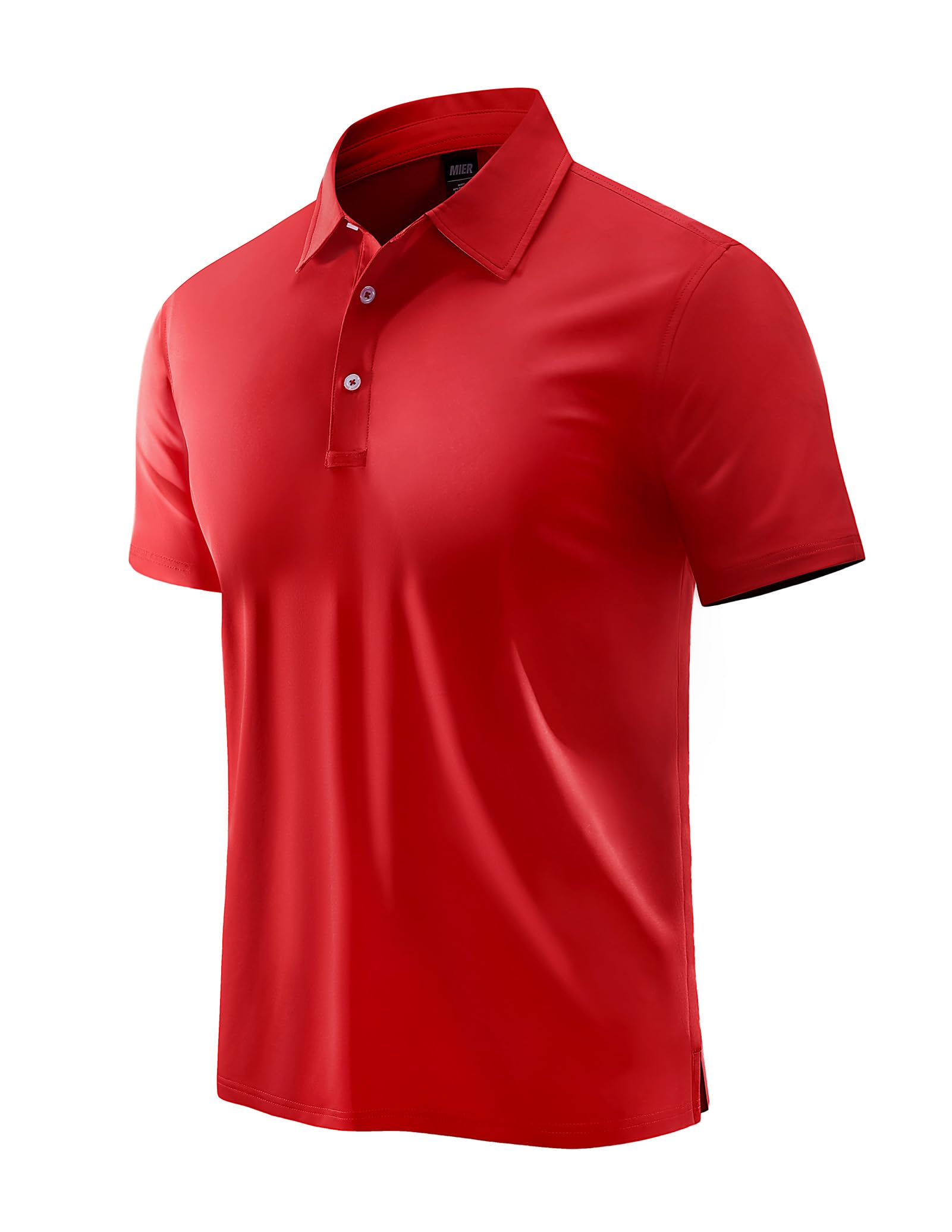 MIER Men's Short-Sleeved Dry Fit Performance Golf Tennis Active Polo Shirt with 