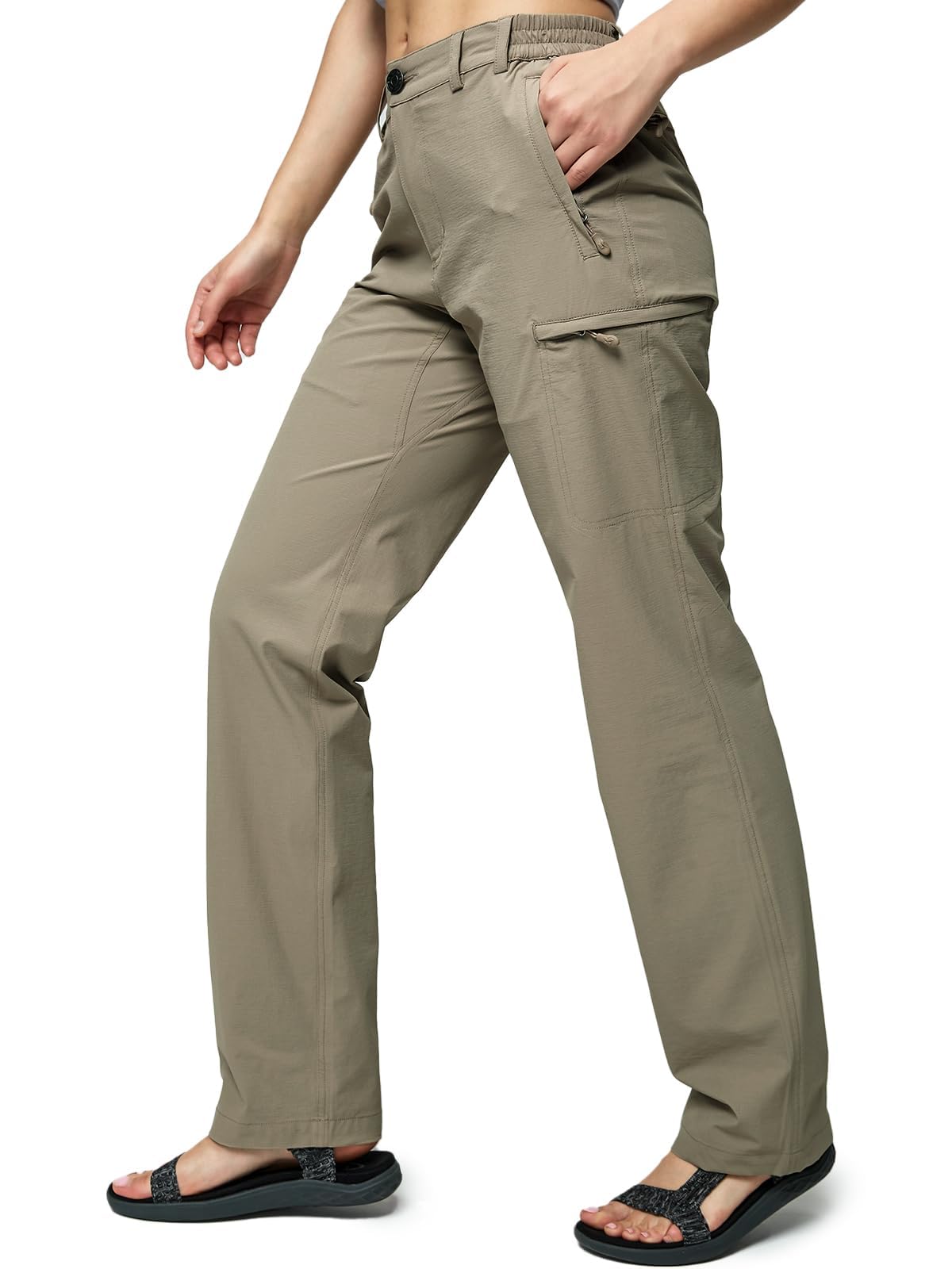 MIER Pantalon cargo pour femme - Séchage rapide - Léger - Extensible et résistan