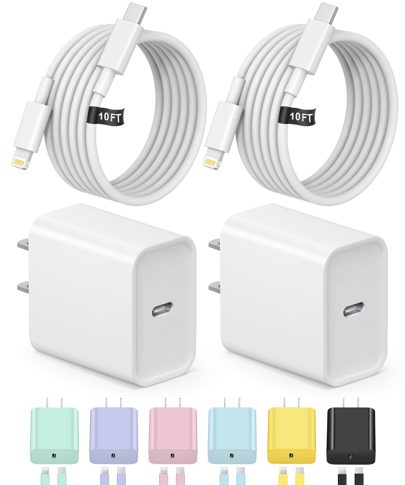 iPhone Charger Fast Charger [Apple MFi Certified] Type C Wall Charger Block with