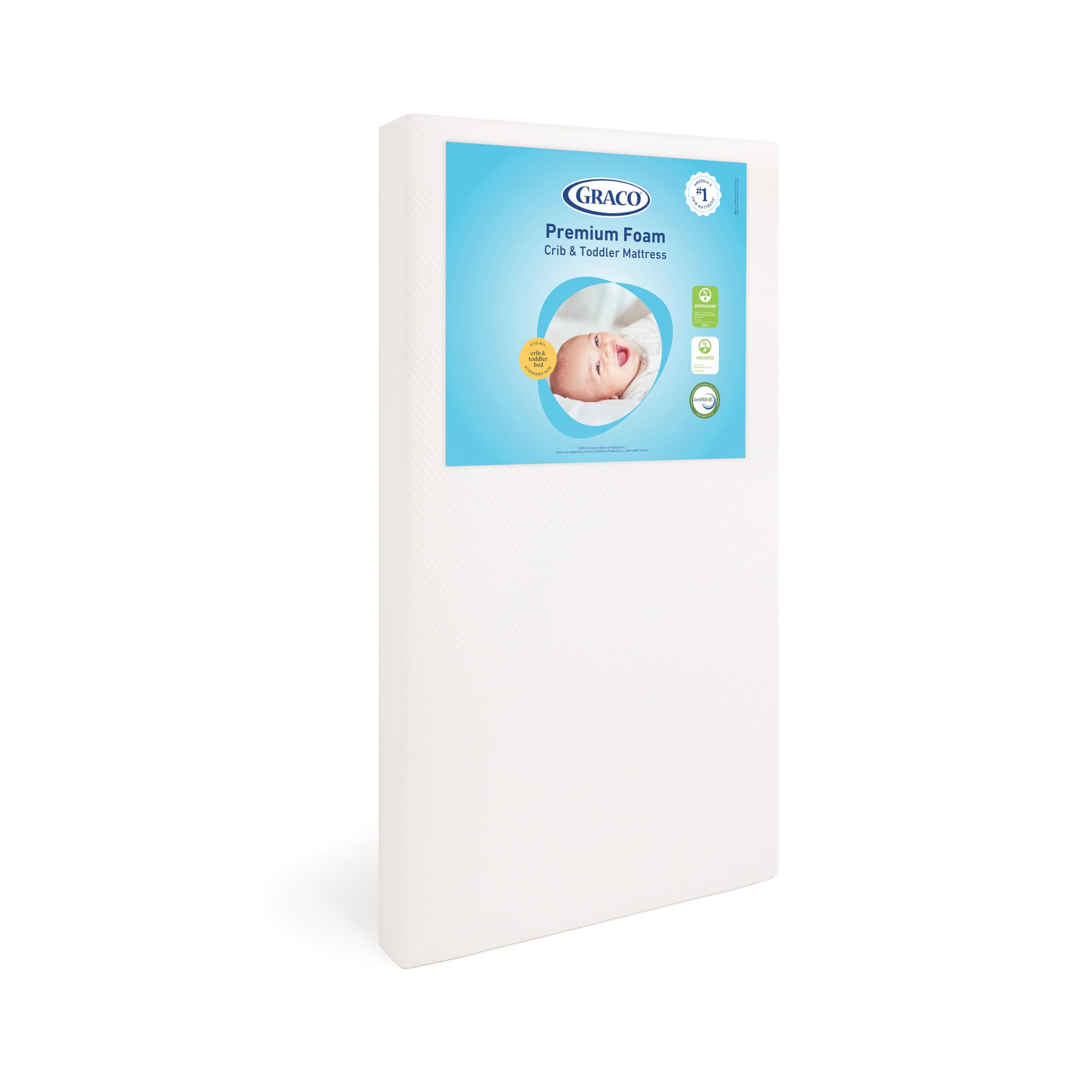 Graco Premium Foam Baby Crib &amp; Toddler Bed Mattress | GREENGUARD Gold Certif