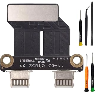 ZHUROUPU DC Power Jack Connector I/O USB-C Board Charging Port Replacement | for MacBook Air 13'' A1932 2018 2019, for A2179 2020, A2337 2020, 923-02813, Fast Charging, Repair Tools, 820-01161-A