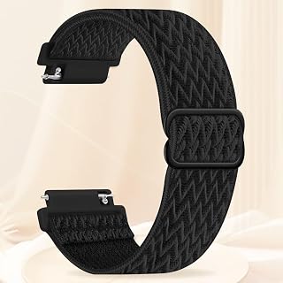 Quick Release Watch Band - 20mm 22mm Width Watch Band Solo Loop Adjustable Elastic Nylon Watch Strap Replacement Wristband for Men and Women