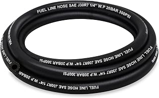 Fuel Line Hose, 1/4 Inch ID, 5FT Fuel Line, 300PSI Fuel Hose