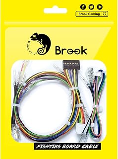 Brook Fighting Board Cable 20-Pin Harness with 4-Pin Button Harness for DIY Arcade Stick Builds, Compatible with Brook Fighting Boards, Sanwa and Seimitsu Buttons, Joystick and Button Wiring Set