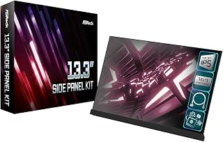 ASRock 13.3" Side Panel Kit, IPS FHD 1080p Display, eDP Connection, Anti-Glare, 60Hz, for DIY PC Case Mod