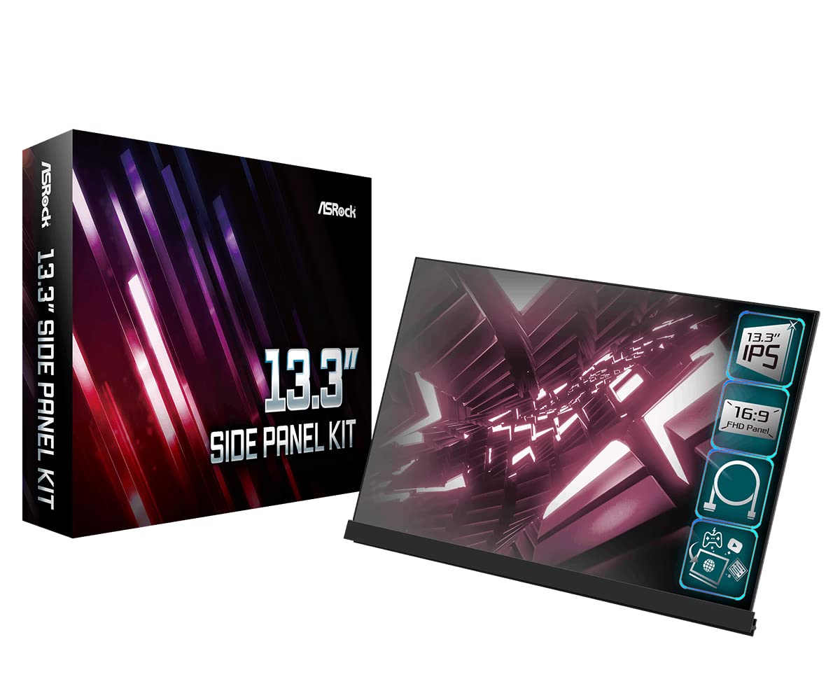 ASRock 13.3" Side Panel Kit, IPS FHD 1080p Display, eDP Connection, Anti-Glare, 