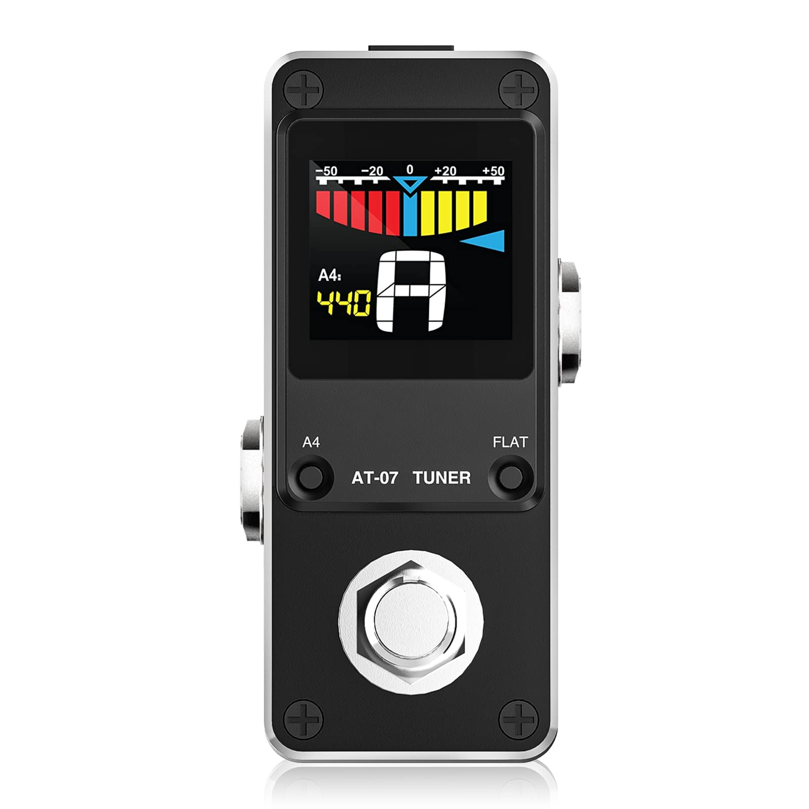 LEKATO AT-07 Chromatic Tuner Pedal for Guitar and Bass - Mini Chromatic Instrume