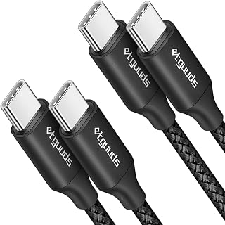 etguuds USB C to USB C Cable 4ft, 2-Pack 60W C to C Cable Fast Charging