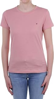 Tommy Hilfiger Women's Short-Sleeved T-Shirt New Crew Neck Tee Slim Fit
