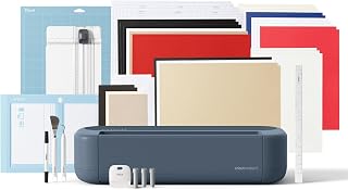 Cricut Maker® 5 Essential Bundle + Digital Content, Slate Blue | Includes Supplies for 65 Projects + Bonus Digital Content - Works with 300+ Materials - Sleek, Simplified Design