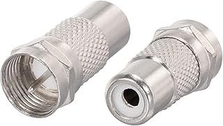 Superbat F Male to RCA Female Adapter 2pcs, Coax Converter for Atari 2600 | RF Coaxial Connector for TV Atari 7800, C64 Mini, Commodore, Sega and Colecovision