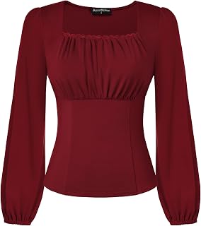 Scarlet Darkness Camicette contadine per le donne camicie rinascimentali a