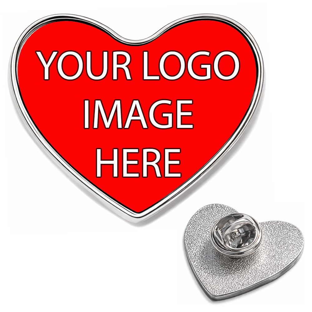 Personalised Pin Badges – Choose Quantity (1–100 pcs) Custom Photo, Text, Logo M