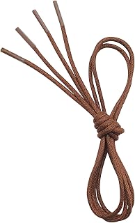 VSUDO Waxed Round Shoe Laces, Diameter 2.5mm Thin Oxford Shoelaces for Shoe