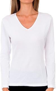 Playtex 100% Thermal cotton long sleeve T-shirt with double layer Women x1