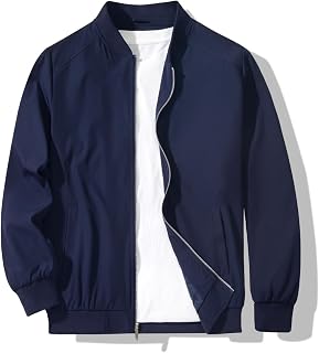 Men's Bomber Jacket Fashion Stylish Lightweight Windbreaker Spring Fall Casual Jackets for Men