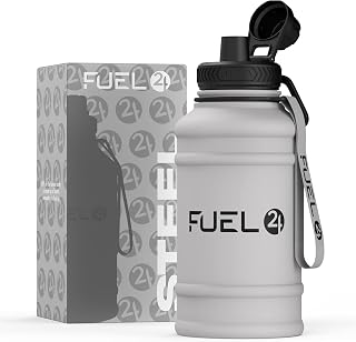 Fuel24 Stainless Steel Pitcher - 1.3 or 2.2 Liter Water Bottle - Extra Strong, BPA Free, 2.2 L, Metal Bottle - Color Options