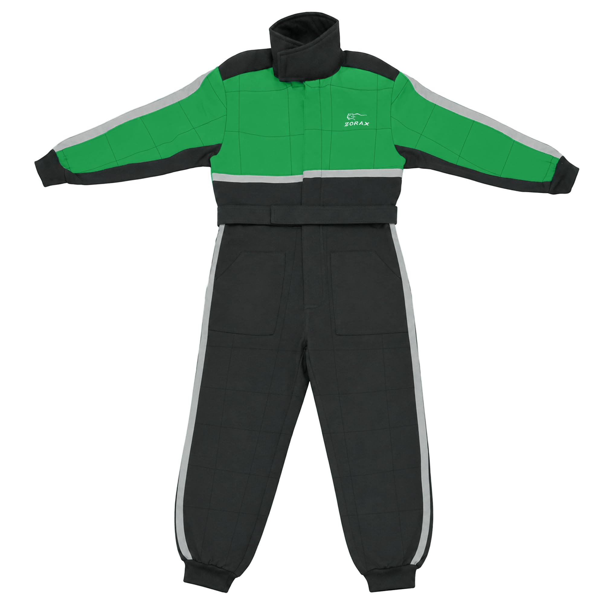 Zorax Kids Motocross Suit Two-Tone Colour - Green/Black XXL(13-14 Years) | For 1
