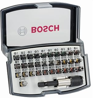 Bosch Accessories 2607017319 Screwdriver Bit Set, Black, 1/4 Inch