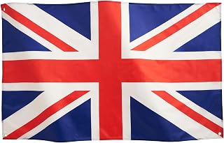 Runesol Union Jack 3x5 Flag 3x5 3ft x 60 Inch Great Britain 4 Eyelets Eyelet Each Corner, Royal UK Celebrations, Premium Flags, St Andrew's Day, Outdoor