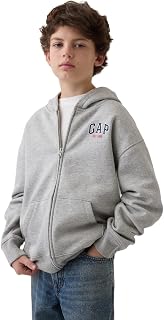 GAP Felpa con cappuccio da ragazzo Est. 1969 Logo Full Zip