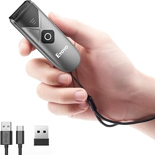 Eyoyo Portable Mini Bluetooth 2D&1D Barcode Scanner Wireless | 2.4G Wireless/Bluetooth/USB Wired Connection, QR Code Scanner Reader, Compatible with Pad, Phone, Android, Tablet PC