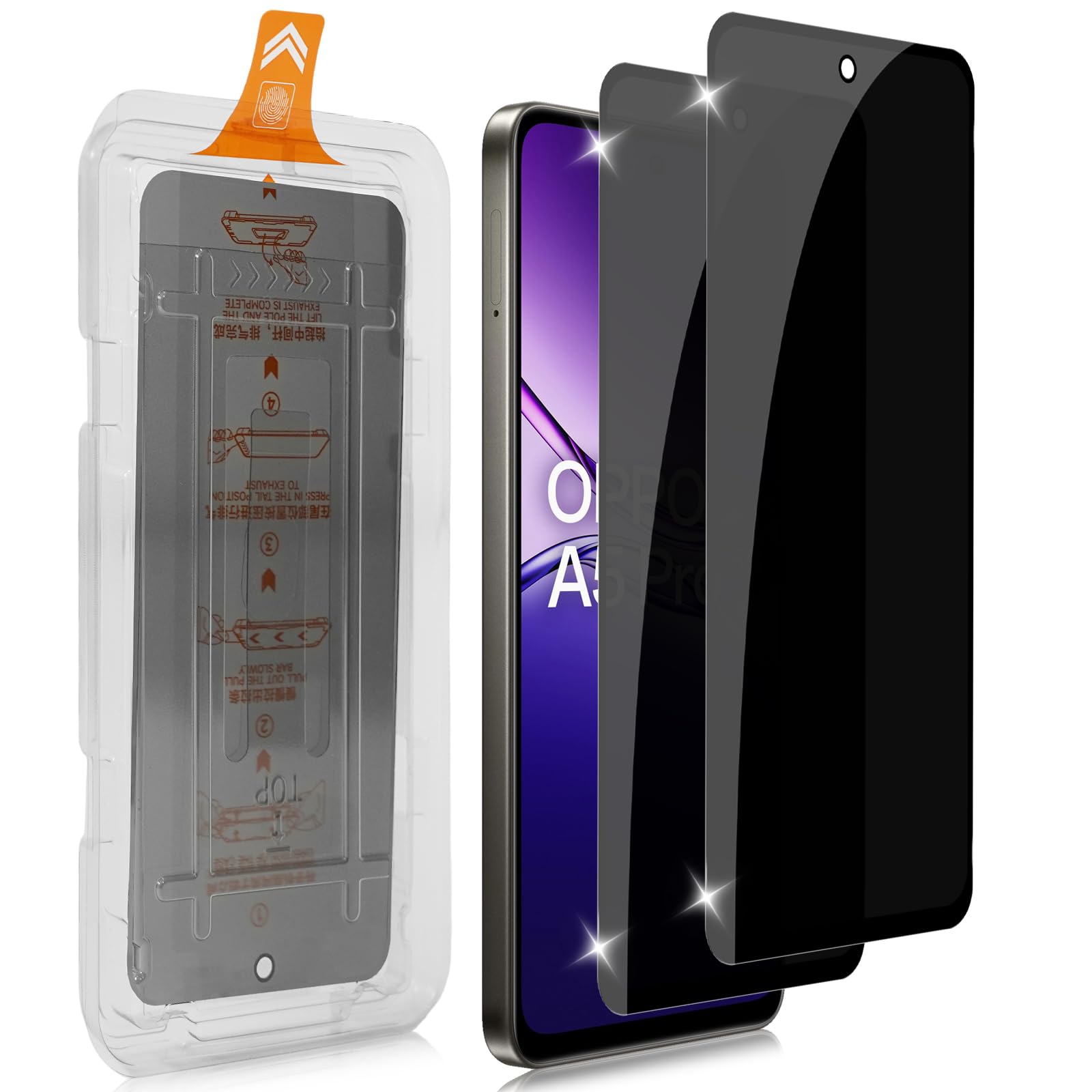 Holilo for OPPO A5 Pro 5G Privacy Screen Protector [Automatic Installation] Anti