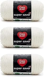 RED HEART Super Saver 3-Pack yarn, ARAN 3 Pack | #4 Medium Worsted Weight Acrylic Soft Yarn for Blankets, Beanies, Amigurumi, and Beginner Projects, 364 yards, 198g/7oz
