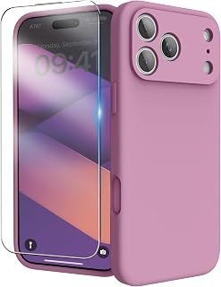 Phone Case Pro Max 2025, Liquid Silicone Case with Camera Protection, Soft Gel Rubber Case with Microfiber Lining Shockproof Protective Phone Case