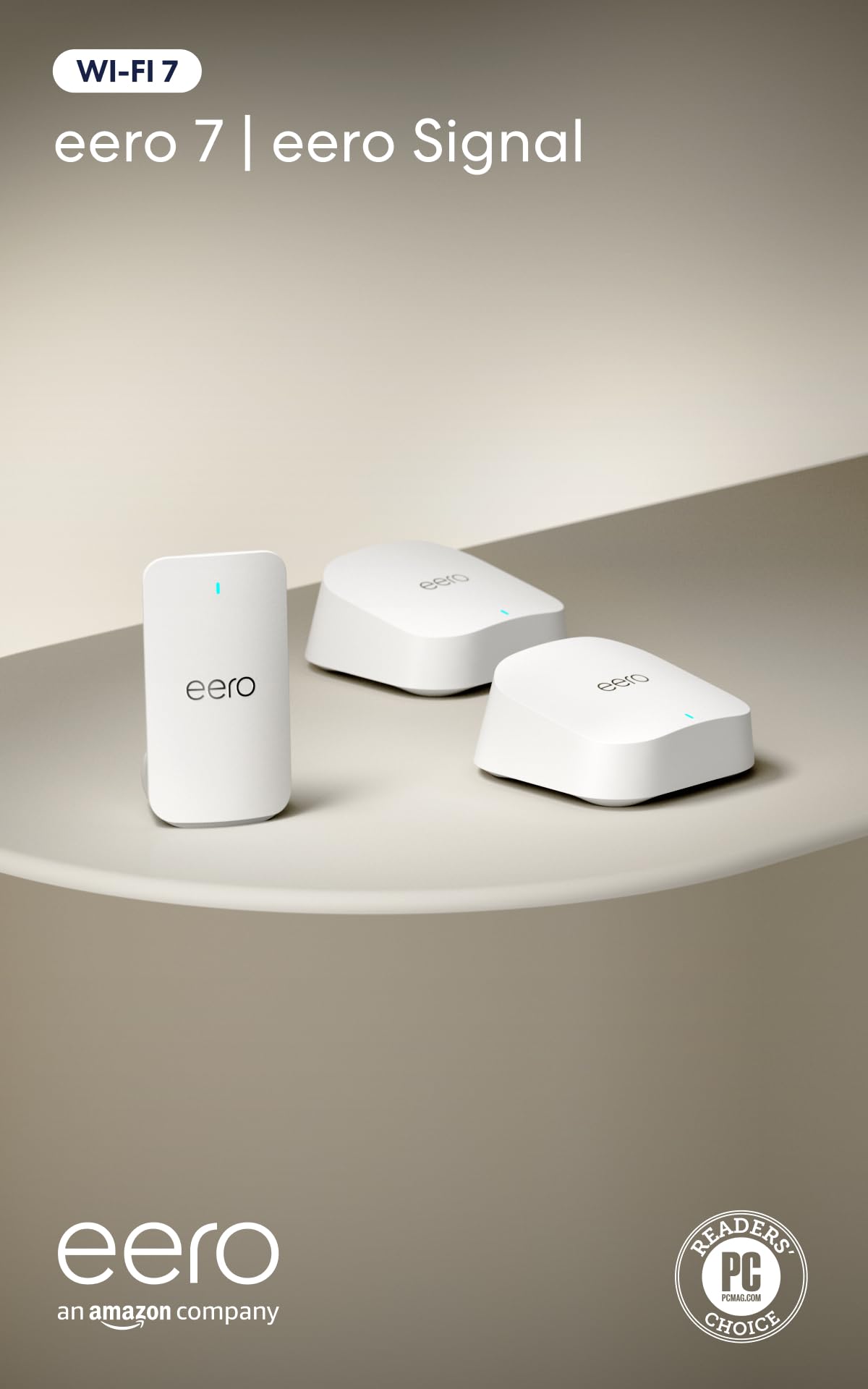Amazon eero 7 (2-pack) with Amazon eero Signal 4G LTE cellular backup for eero s