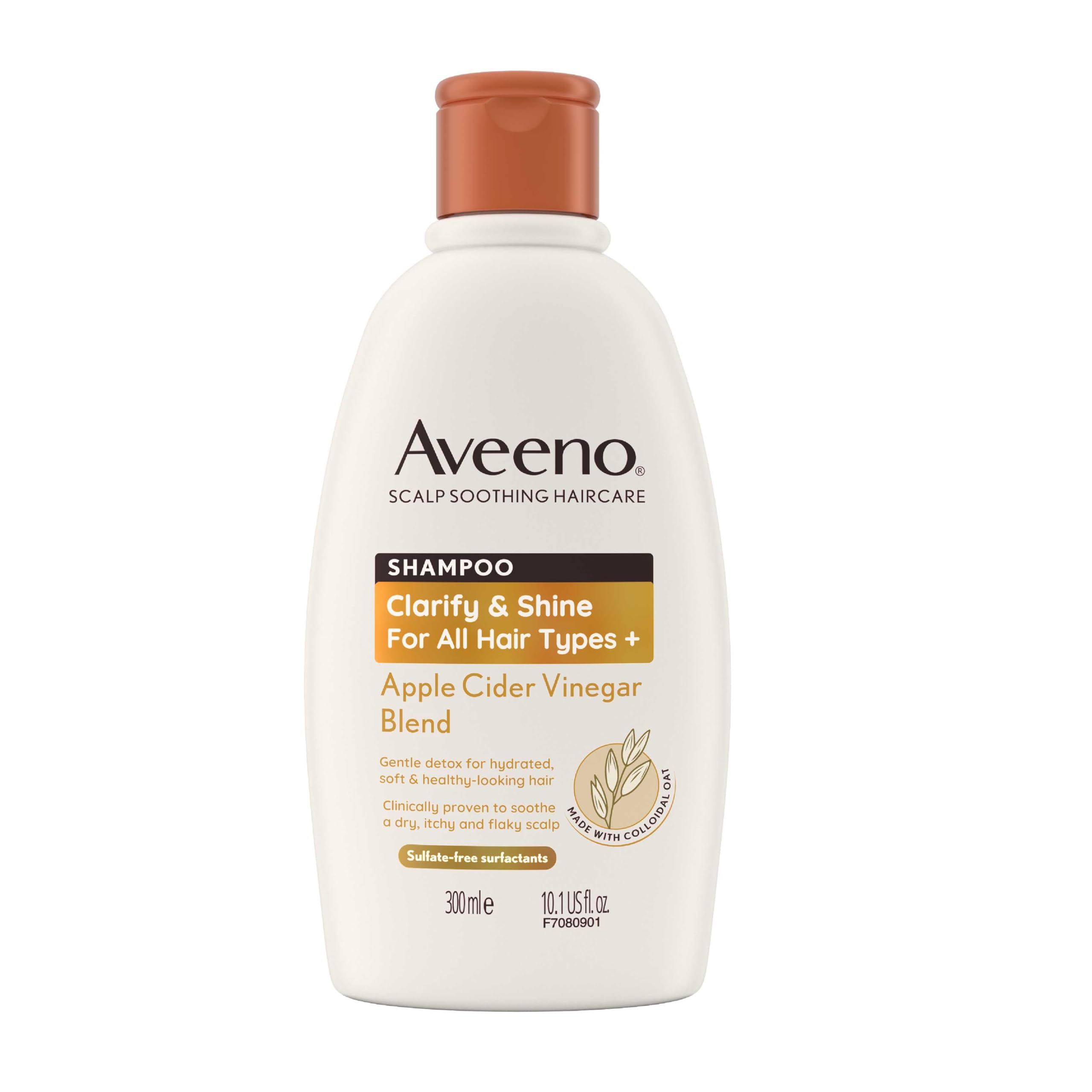 Aveeno Scalp Soothing Haircare Clarify & Shine Shampoo, Apple Cider Vinegar Blen
